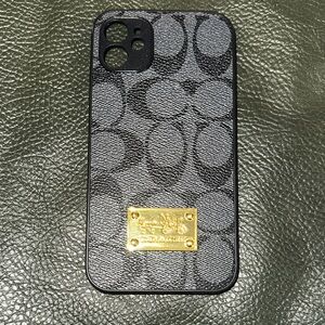 Coach Signature Black and Gold Phone 11